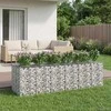Gabioninė pakelta lova 3 pcs Sidabrinė