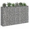 Gabioninė pakelta lova 3 pcs Sidabro 250 x 50 x 150 cm