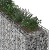 Gabioninė pakelta lova 3 pcs Sidabro 250 x 50 x 150 cm