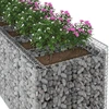 Gabioninė pakelta lova 3 vnt. 300 x 100 x 100 cm Sidabrinė