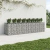 Gabioninė pakelta lova 4 pcs Sidabrinė