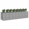 Gabioninė pakelta lova 4 pcs Sidabrinė
