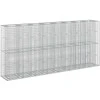 Gabioninė pakelta lova 4 pcs Sidabro 330 x 50 x 150 cm
