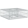 Gabioninė pakelta lova 60 x 60 x 20 cm Cinkuota plienas Sidabro