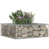 Gabioninė pakelta lova 60 x 60 x 20 cm Cinkuota plienas Sidabro