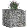 Gabioninė pakelta lova 60 x 60 x 55 cm Galvanizuotas plienas