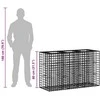 Gabioninė pakelta lova 130 x 50 x 80 cm Galvanizuotas plienas