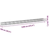 Gabiono krepšys su dangčiu, 1200x100x50cm, galvanizuota geležis