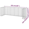 Gabiono siena konteineriams, 325x100x110cm, plienas