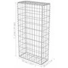 Gabiono siena su dang., galvanizuotas plienas, 50x20x100cm