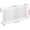 Gabiono vazonas, 180x30x90cm, galvanizuotas plienas, aukštas