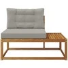 Lauko galinė sofa su pagalve Natūrali 115 x 83 x 73 cm