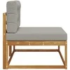 Lauko galinė sofa su pagalve Natūrali 115 x 83 x 73 cm