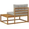 Lauko galinė sofa su pagalve Natūrali 115 x 83 x 73 cm