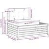Lauko galinė sofa su pagalve Natūrali 115 x 83 x 73 cm