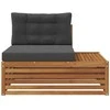 Lauko galinė sofa su pagalve Natūrali 115 x 83 x 73 cm