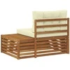 Lauko galinė sofa su pagalve Natūrali 115 x 83 x 73 cm