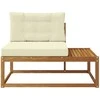 Lauko galinė sofa su pagalve Natūrali 115 x 83 x 73 cm