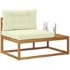 Lauko galinė sofa su pagalve Natūrali 115 x 83 x 73 cm