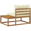 Lauko galinė sofa su pagalve Natūrali 115 x 83 x 73 cm
