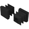 Galinių dangtelių 2 pcs Juoda 15 x 15 x 15 mm PP
