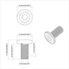 Galvos užrakto varžtas 12 pcs Sidabro M6 x 15 mm Plienas