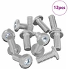 Galvos užrakto varžtas 12 vnt. Sidabro M6 x 15 mm Plienas