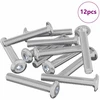 Galvos užrakto varžtas 12 vnt. Sidabro M6 x 35 mm Plienas