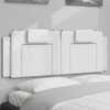 Galvūgalio pagalvėlė, Viana, baltos spalvos, 152cm, dirbtinė oda