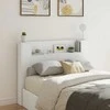 Galvūgalio spinta su LED Baltas 140 x 16,5 x 103,5 cm