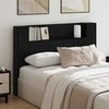 Galvūgalio spinta su LED Juodas Ąžuolas 140 x 16,5 x 103,5 cm