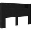 Galvūgalio spinta su LED Juodas Ąžuolas 160 x 16,5 x 103,5 cm