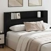 Galvūgalio spinta su LED Juodas Ąžuolas 160 x 16,5 x 103,5 cm