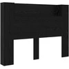 Galvūgalio spinta su LED Juodas Ąžuolas 140 x 16,5 x 103,5 cm