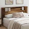 Galvūgalio spinta su LED Senas medis 180 x 16,5 x 103,5 cm