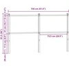 Pakaitinis galvūgalis, dūminio ąžuolo spalvos, 150cm, mediena ir plienas