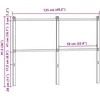 Pakaitinis galvūgalis, ruda ąžuolo spalvos, 120cm, mediena ir plienas