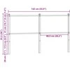 Pakaitinis galvūgalis, ruda ąžuolo spalvos, 135cm, mediena ir plienas