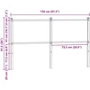Pakaitinis galvūgalis, ruda ąžuolo spalvos, 150cm, mediena ir plienas