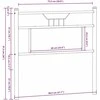 Pakaitinis galvūgalis Sonoma ąžuolas 75 cm inžinerinis medis ir plienas
