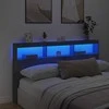 Galvūgalis-spintelė su LED, betono pilkos spalvos, 180x17x102cm