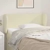 Galvūgalis su auselėmis, kreminės,83x23x78/88cm, dirbtinė oda