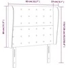 Galvūgalis su auselėmis, kreminis, 83x23x118/128cm, netikra oda