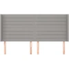 Galvūgalis su auselėmis, pilkas, 203x16x118/128 cm, audinys