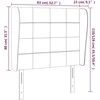 Galvūgalis su auselėmis, pilkas, 83x23x118/128cm, audinys