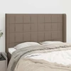 Galvūgalis su auselėmis, taupe, 147x16x118/128cm, audinys
