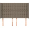 Galvūgalis su auselėmis, taupe, 147x16x118/128cm, audinys