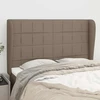Galvūgalis su auselėmis, taupe, 147x23x118/128cm, audinys