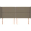 Galvūgalis su auselėmis, taupe, 203x16x118/128cm, audinys