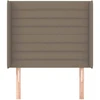 Galvūgalis su auselėmis, taupe, 83x16x118/128cm, audinys
